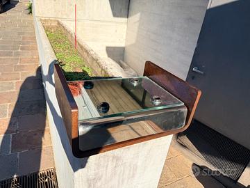 Set bagnl e Lampadario legno e vetro marca VECA