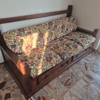 Divano letto MATRIMONIALE in legno massello