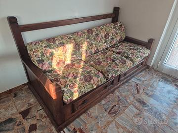 Divano letto MATRIMONIALE in legno massello