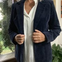 Giacca in velluto blu