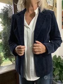Giacca in velluto blu