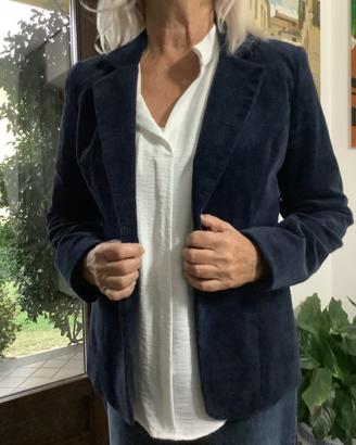 Giacca in velluto blu