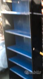 Libreria Scaffale Robusto-Panca Legno con cassetti