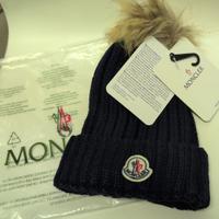 Berretto Moncler Originale blu Con PON PON Nuovo.