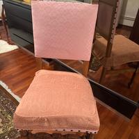 4 sedie antiche in legno massello rosa antico