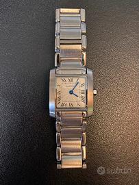 Orologio  tank acciaio da donna