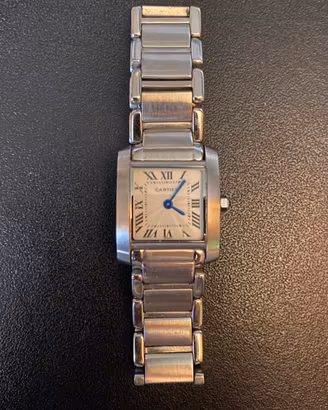 Orologio  tank acciaio da donna