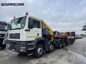 MAN Tga 41.460 trattore 4 assi gru e carrellone