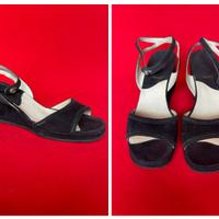 Sandali scarpe vintage vera pelle 3 paia