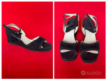 Sandali scarpe vintage vera pelle 3 paia