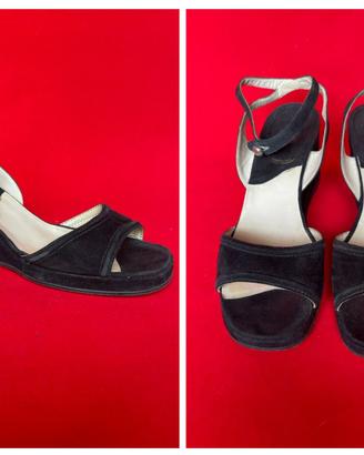 Sandali scarpe vintage vera pelle 3 paia