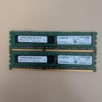 2x 4GB RAM DDR3 1333MHz ECC PC3-10600E-9-10-E0