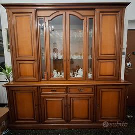 Credenza legno con vetrina