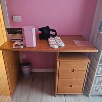 scrivania in rovere massello