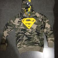 felpa superman cappuccio