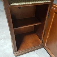 Mobiletto vintage porta telefono arte povera legno