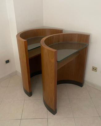 Comodino Consollle a Mezzaluna