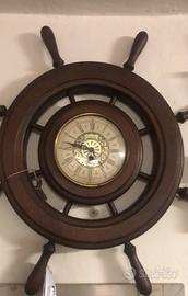 Orologio Timone da muro in legno