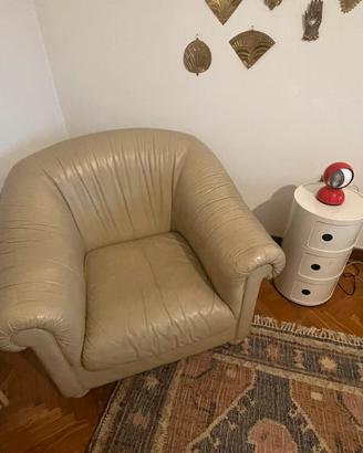Poltrona di pelle vintage