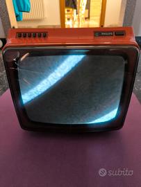TV Vintage Philips Arancione Space Age anni 70/80