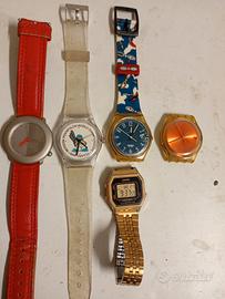 Lotto orologi funzionanti Swatch Casio 