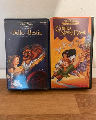 vhs disney Bella e la bestia e Gobbo di notre dame