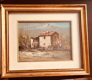Paesaggio montano con casolare di Boldrini