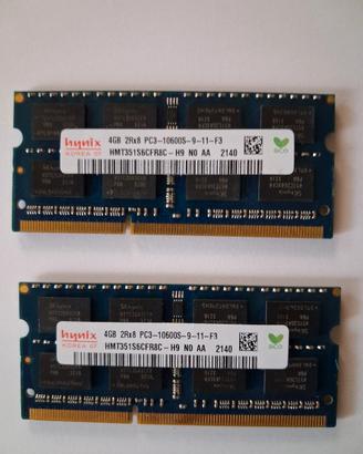 Ram DDR3 per notebook 