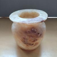 Vaso in alabastro portacandele egiziano