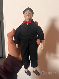 Bambola in porcellana charlot charlie chaplin