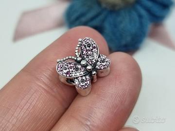 Charm Pandora Farfalla Rosa Scintillante 797882NCC