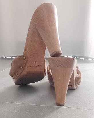 Stupendi zoccoli legno Scholl usati molte volte