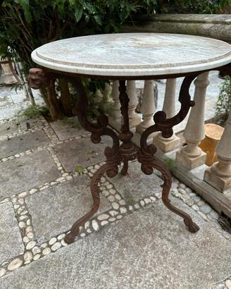 Tavolino bistrot piano in marmo