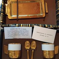 Servizio da caffè per due in ottone – vintage con 