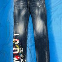 Jeans Dsquared2 Icon effetto vernice spray