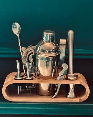 Set Shaker, Mixing Glass, 3 Jigger
