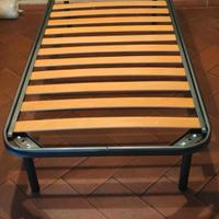 Rete letto singolo con doghe in legno 