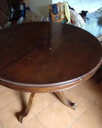 Tavolo rotondo allungabile in legno diametro 120cm