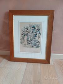 cornice in legno con stampa La Revue de la mode