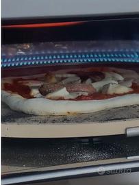 Forno pizza a gas QQpizza16 platea rotante manuale