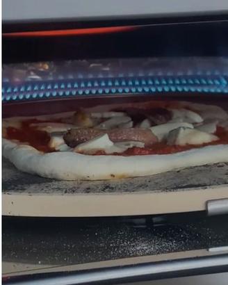 Forno pizza a gas QQpizza16 platea rotante manuale