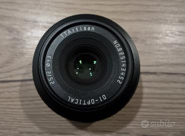 TTArtisan 25 mm f2 per Olympus e Panasonic mft