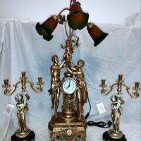 Trittico orologio e 2 candelabri