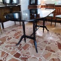 Tavolo ovale vetro effetto marmo