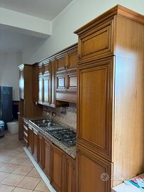 Mobile con piano cottura e lavello acciaio inox
