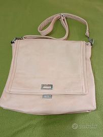 Borsa similpelle-salmone-doppio manico-come nuova