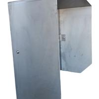 tettoia copertura wellbox in acciaio inox