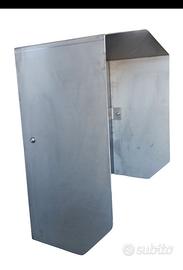tettoia copertura wellbox in acciaio inox