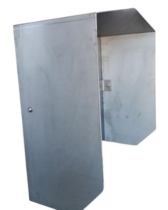 tettoia copertura wellbox in acciaio inox