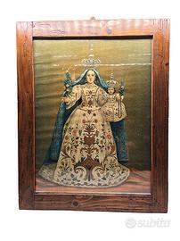 ANTICA STAMPA DEVOZIONALE MADONNA DI CANNETO, 900